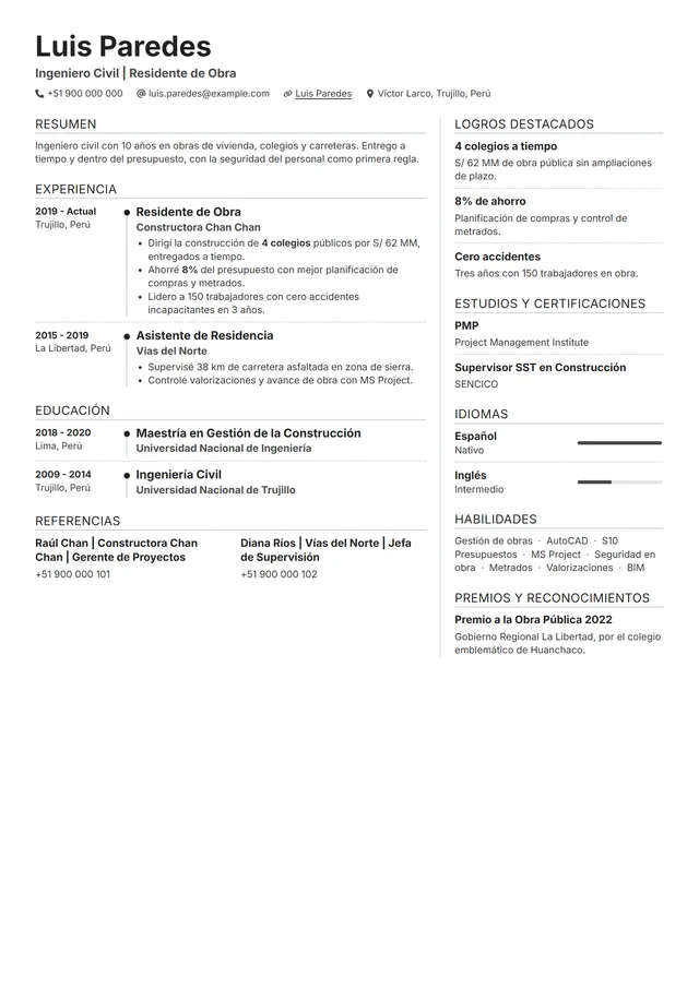 Plantilla Doble trayectoria