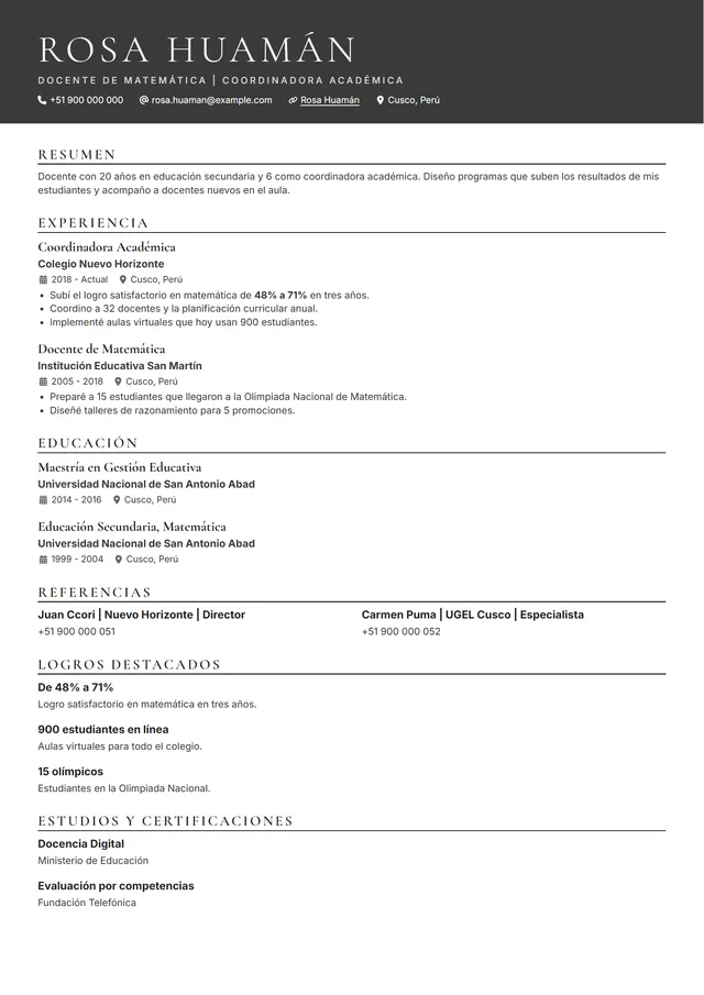 Plantilla Escenario