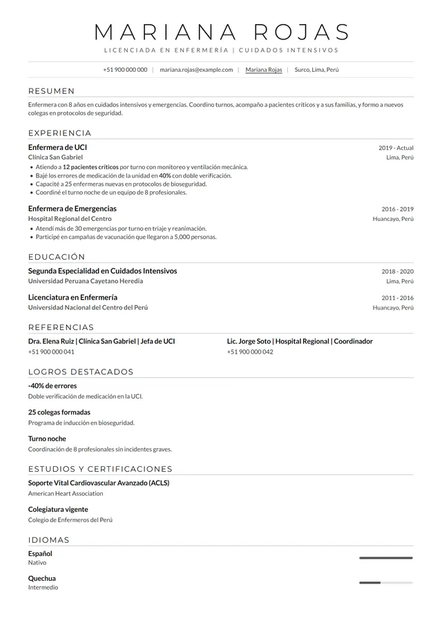 Plantilla Espaciada