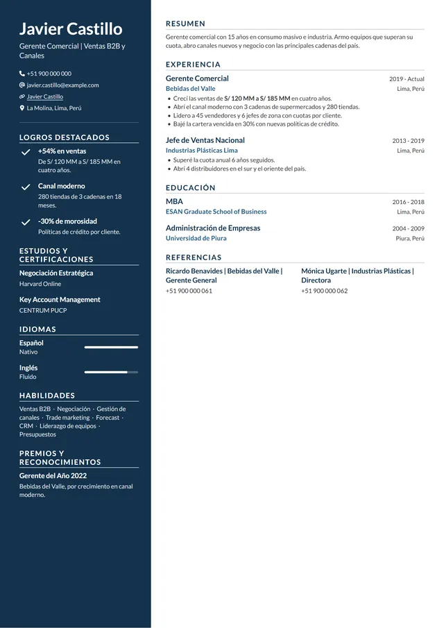 Plantilla Lateral