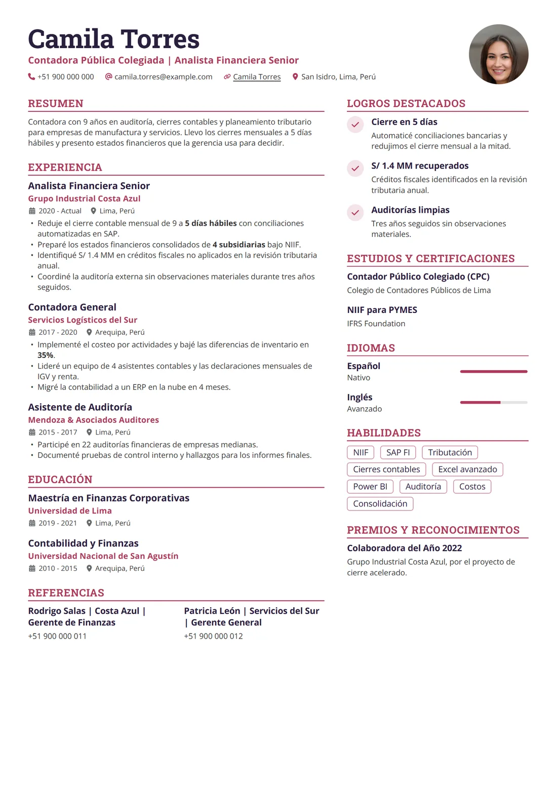 Plantilla Impulso