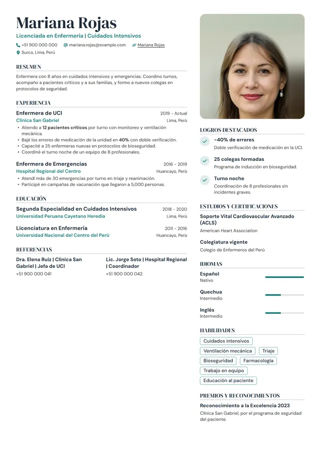 Plantilla Protagonista
